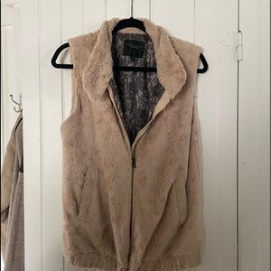 Anthropologie sanctuary clothing faux fur tan vest